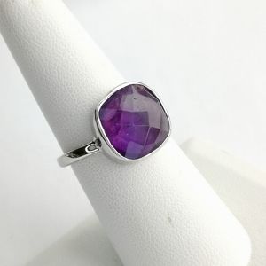 Silver and Purple Gemstone Ring Fit for Royalty and Dreamers